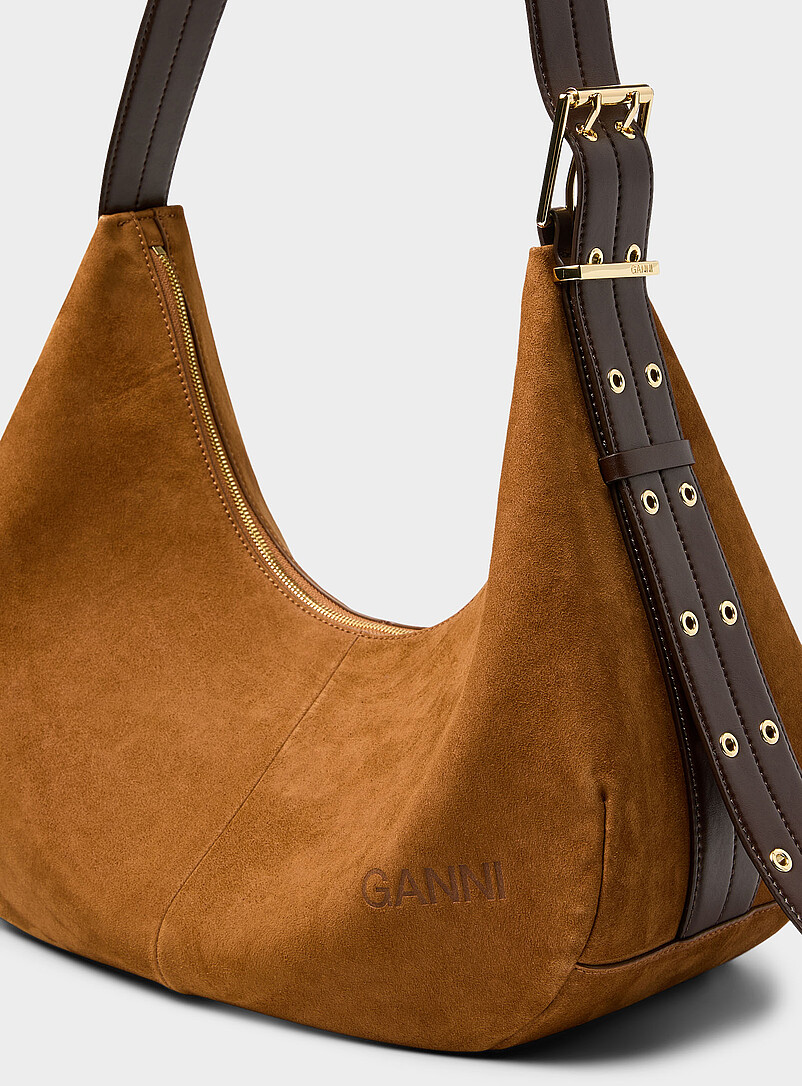 Belt handle XL suede hobo bag product image 2