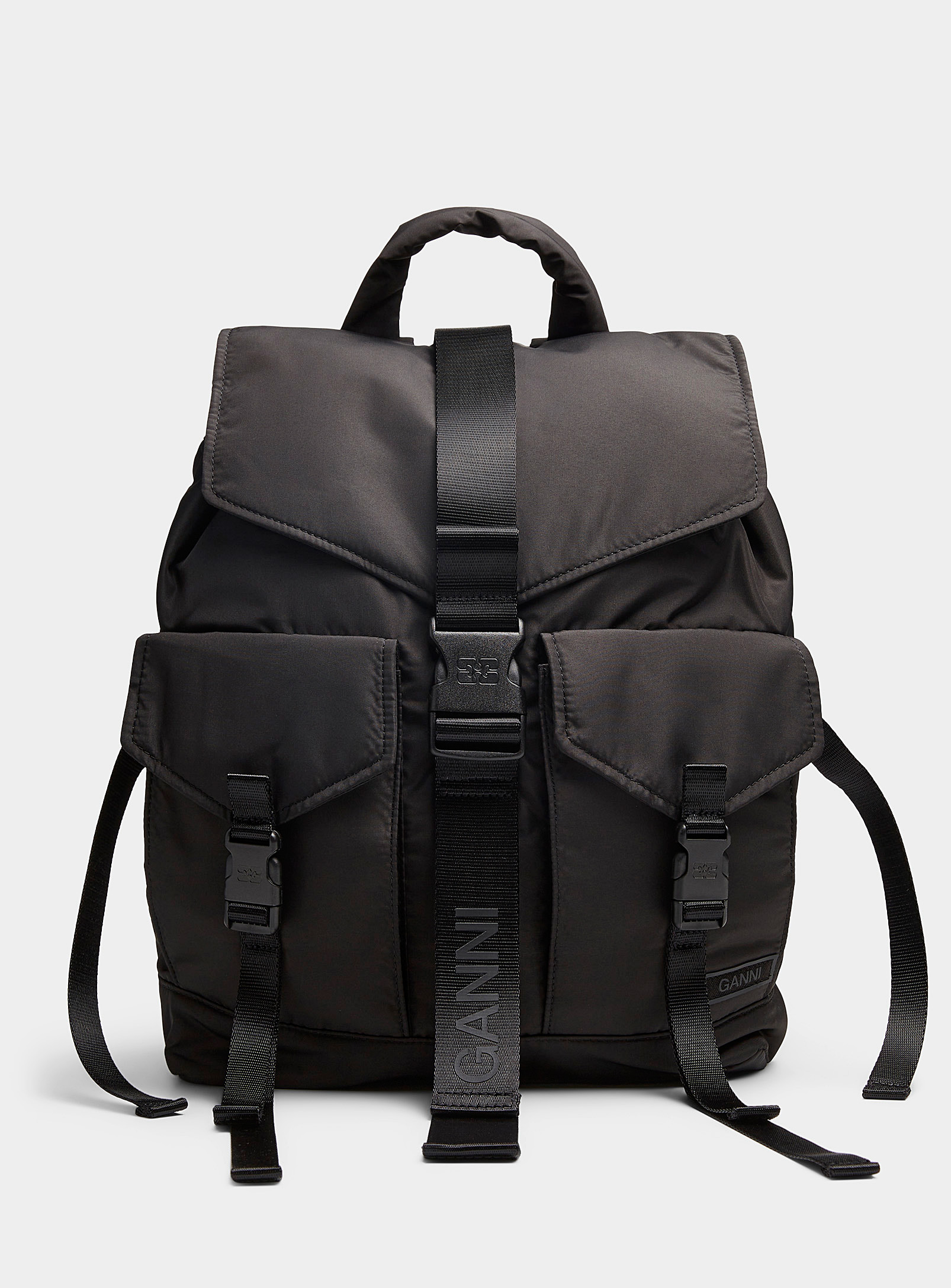 Ganni Blue Polyester Backpack