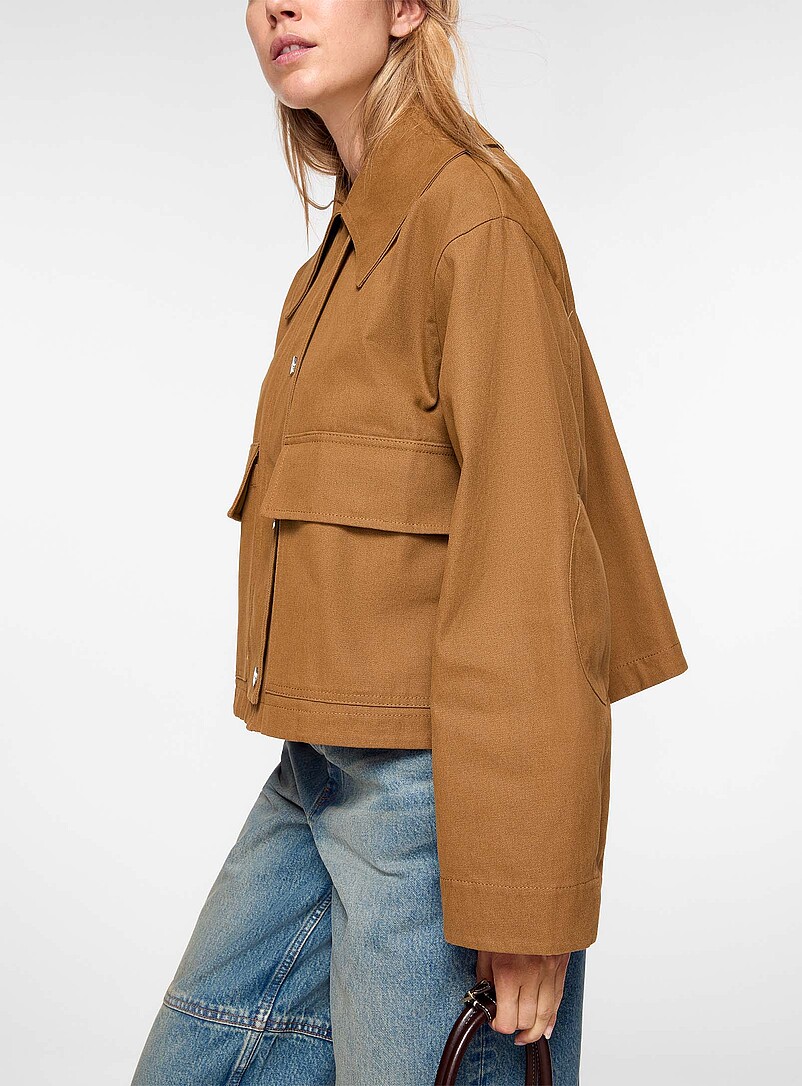 Oversized collar boxy workwear jacket product image 2