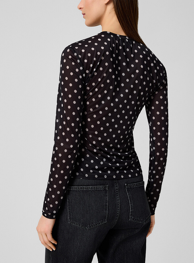 Polka-dot micromesh top product image 2