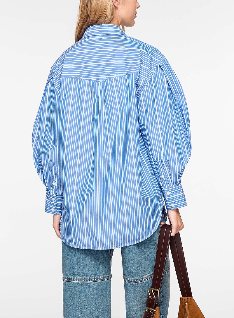 Vertical stripe puff-sleeve shirt product image 3