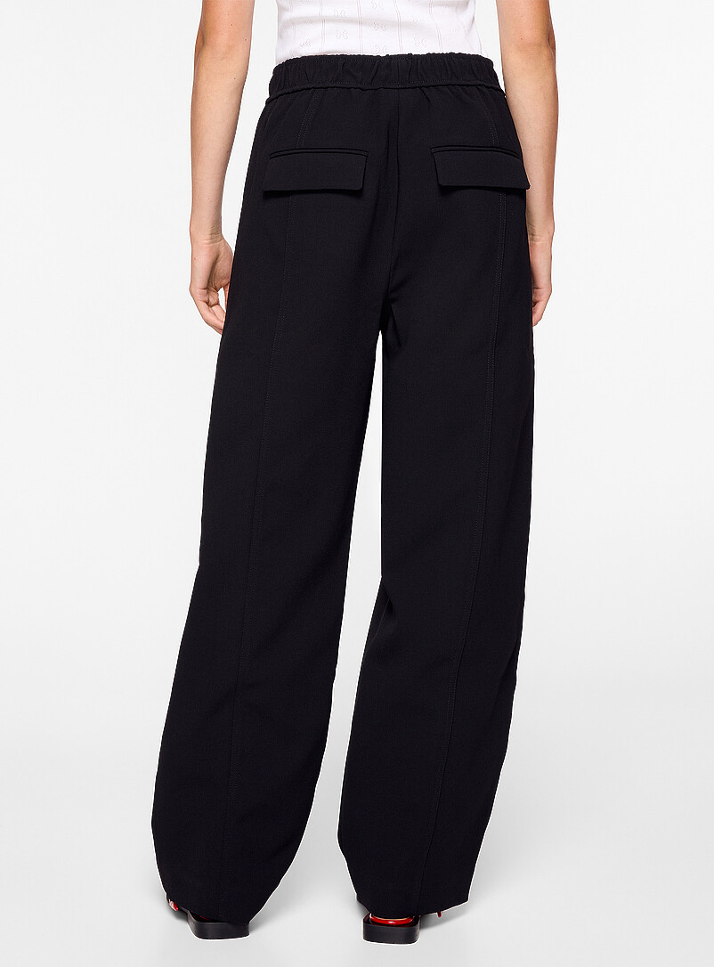 Thick crepe pull-on barrel-leg pant product image 3