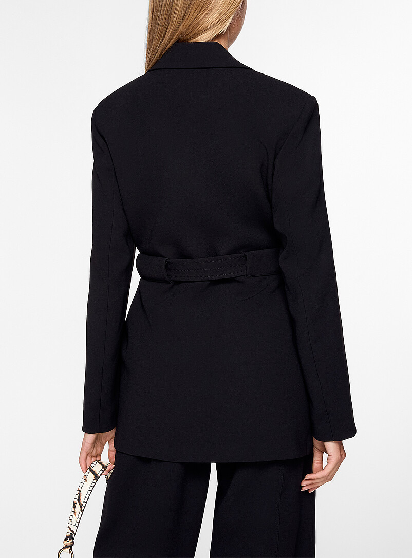 Eyelet belt thick crepe blazer product image 3