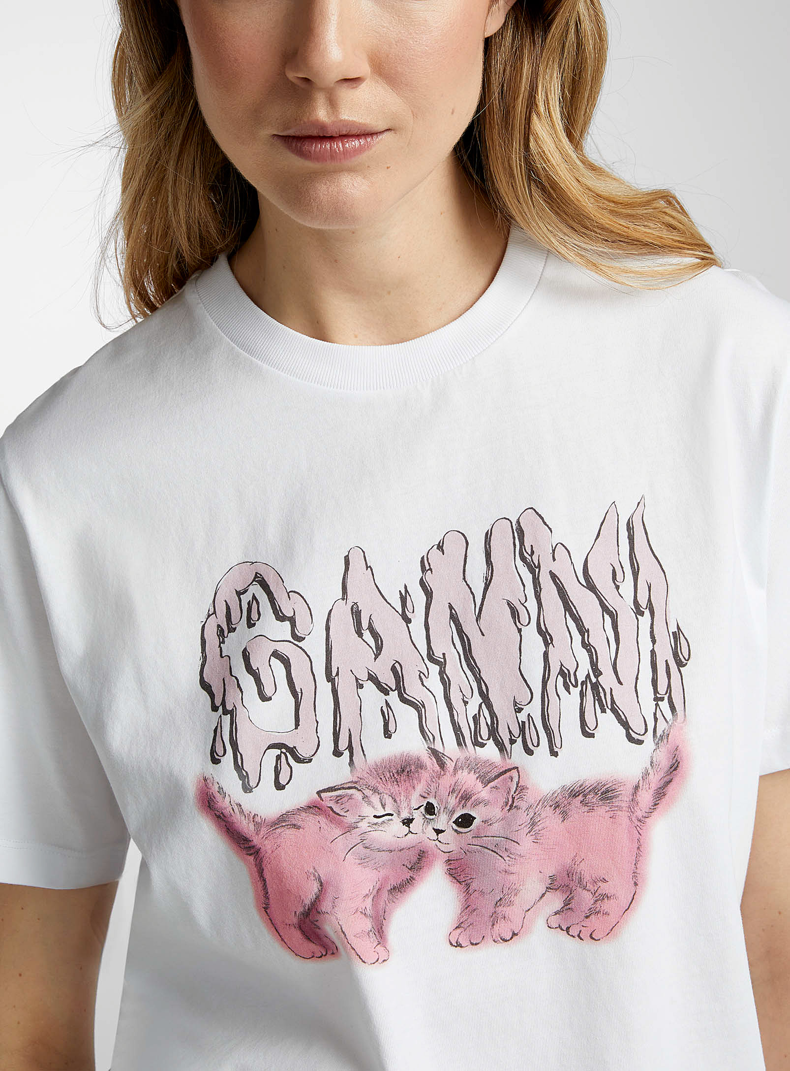 Ganni - Women's cat T-shirt