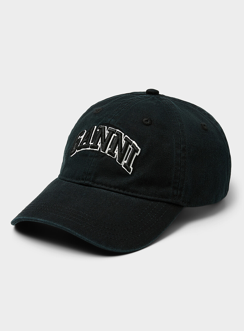 Embroidered Logo Black Cap