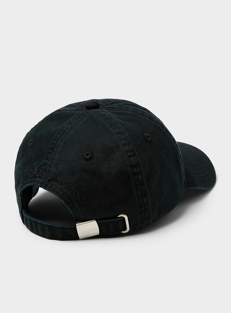 Embroidered logo black cap product image 2