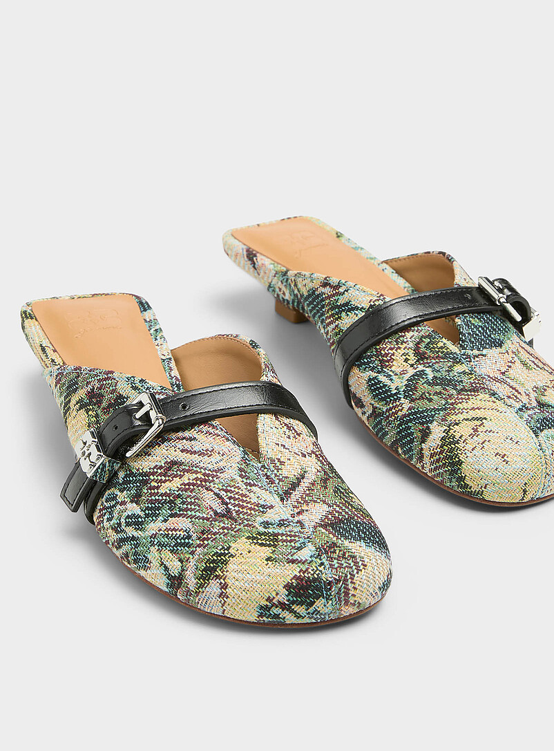 Sue Fine Strap Tapestry Mules