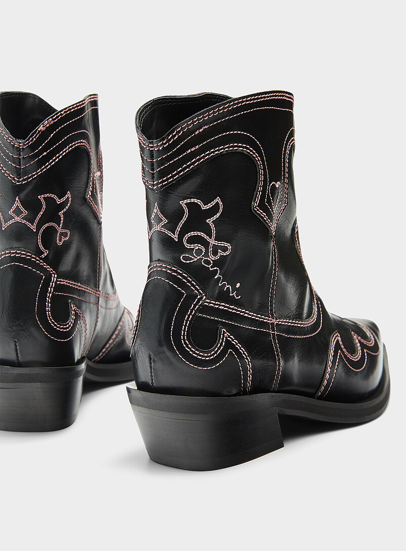 Pink topstitching cowboy boots Women product image 2