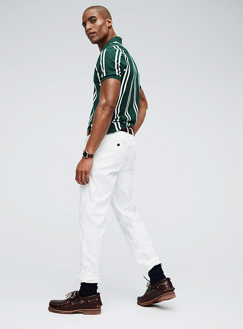 Le 31 White Stretch chinos Stockholm fit - Slim for men