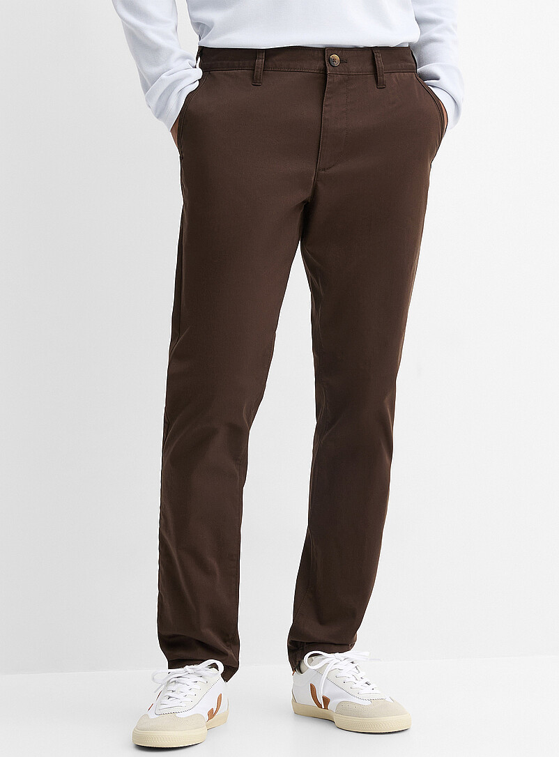 Le 31: Le chino extensible <b>Coupe Stockholm - &Eacute;troite</b> Noir pour homme