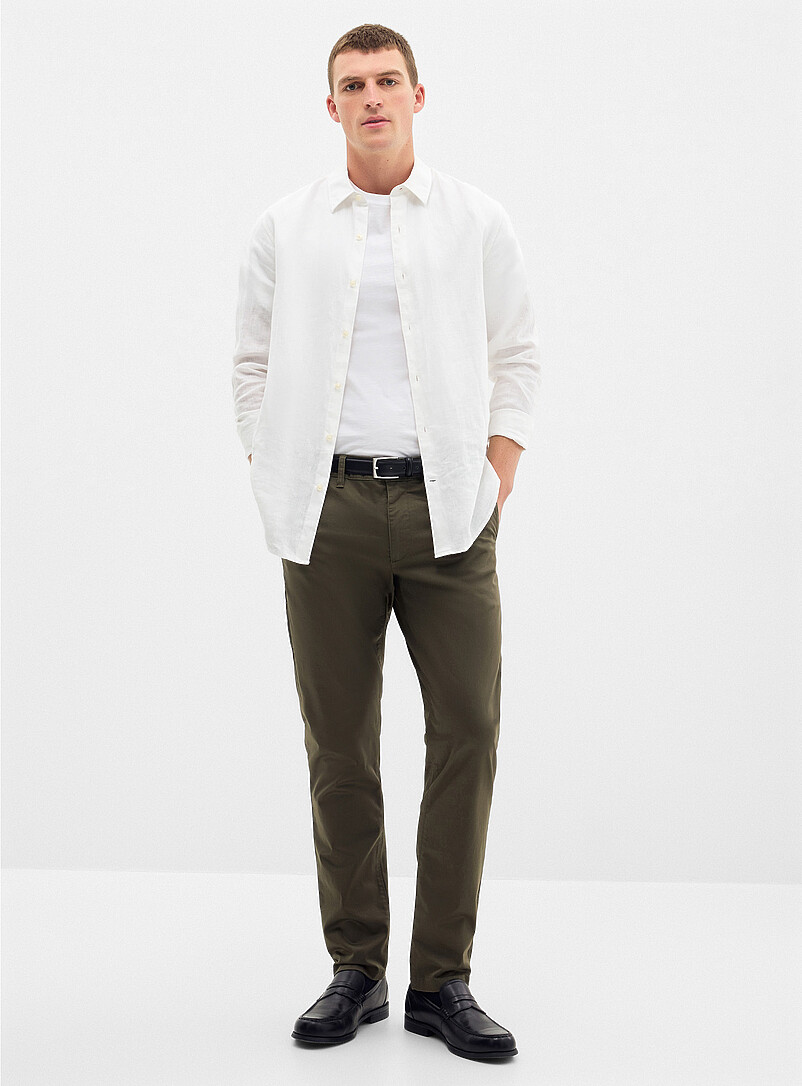 Le 31: Le chino extensible <b>Coupe Stockholm - &Eacute;troite</b> Noir pour homme