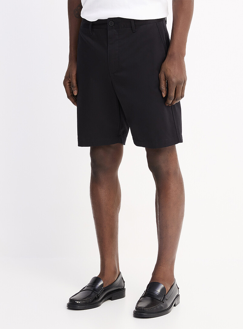 Le 31 Off White Stretch chino Bermudas <b>Inseam: 9" (23 cm)</b> for men