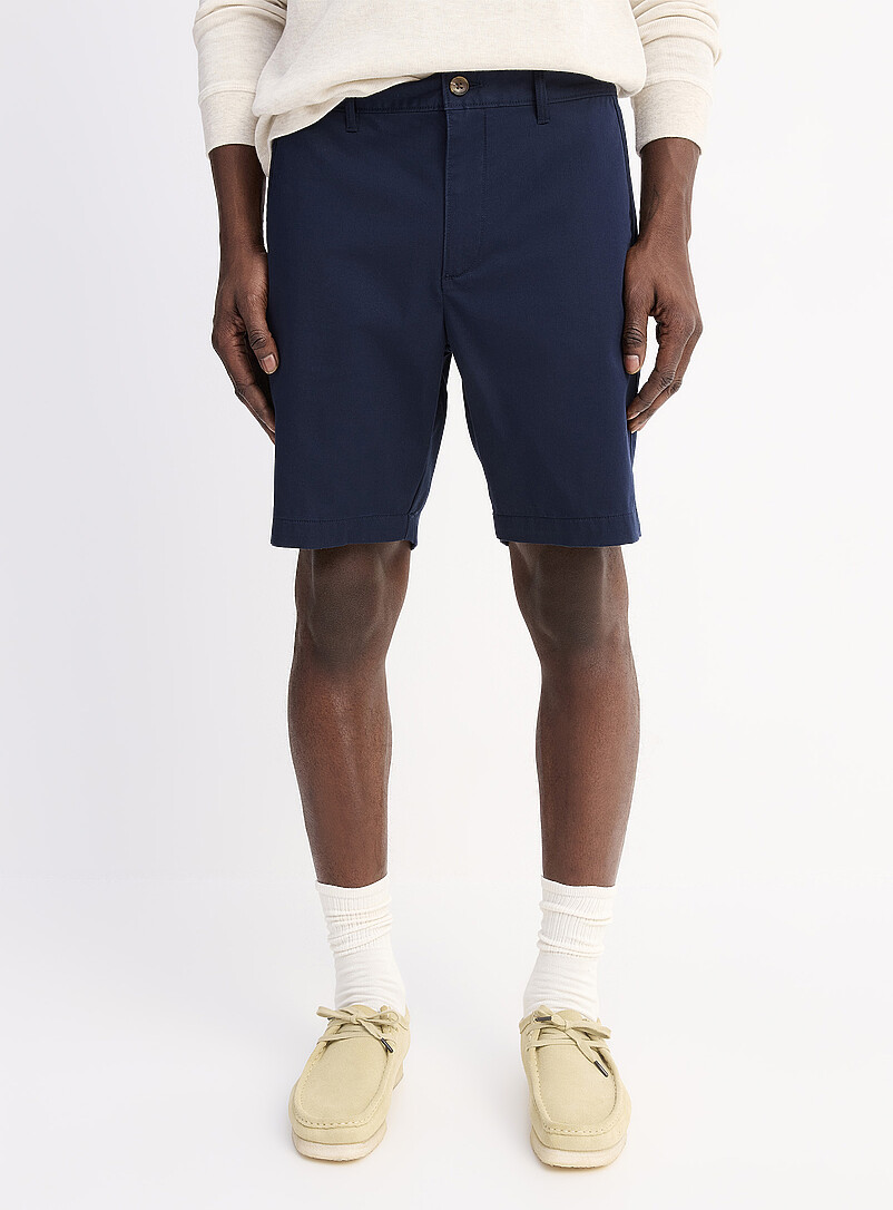 Le 31 Off White Stretch chino Bermudas <b>Inseam: 9" (23 cm)</b> for men