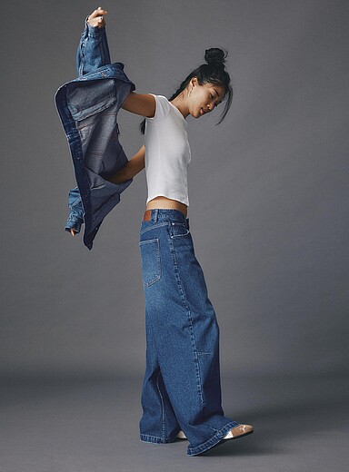 Ultra-wide-leg boyfriend jean <b>Rave fit</b>
