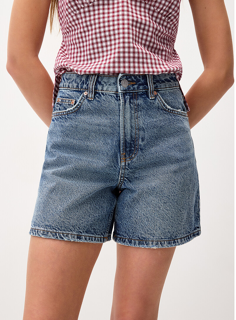 Twik Off White High-rise denim mom short for women