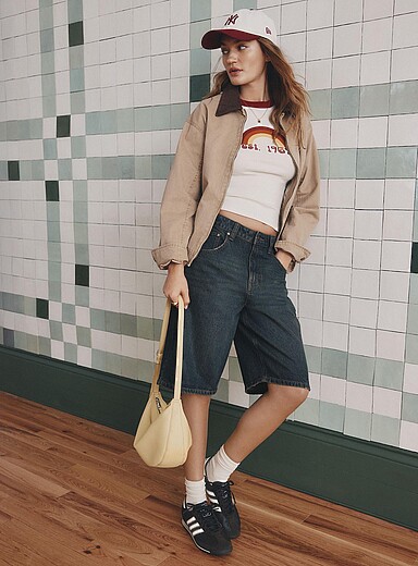 Le <i>jort</i> denim coutures accent