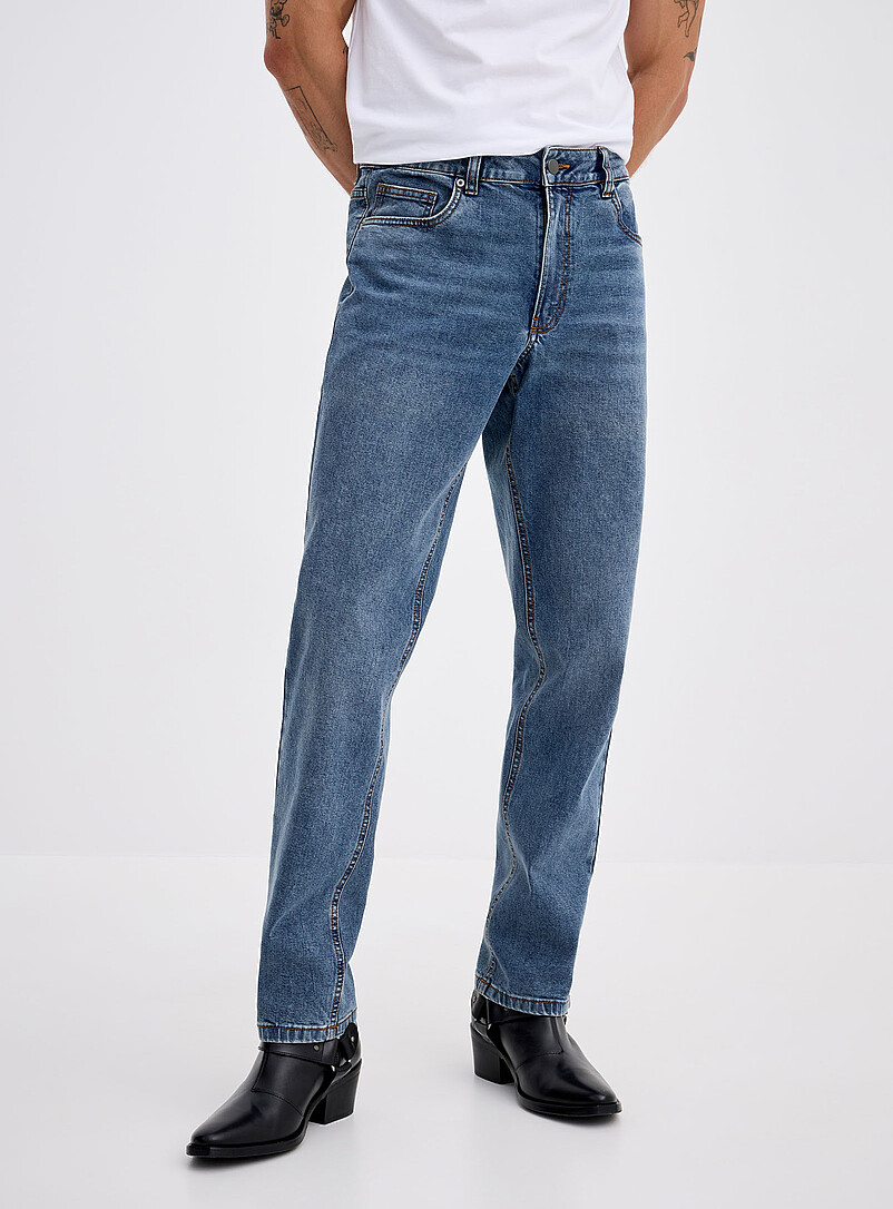 Le 31: Le jean bleu moyen <b>Coupe London - Droite &eacute;troite</b> Bleu pour homme