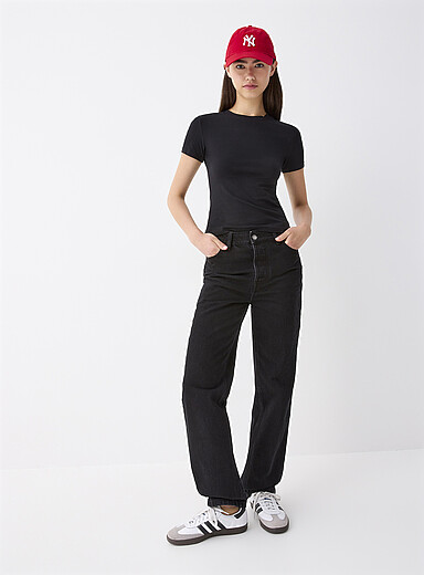 Twik Black High-rise straight-leg jean <b>Soul fit</b> for women