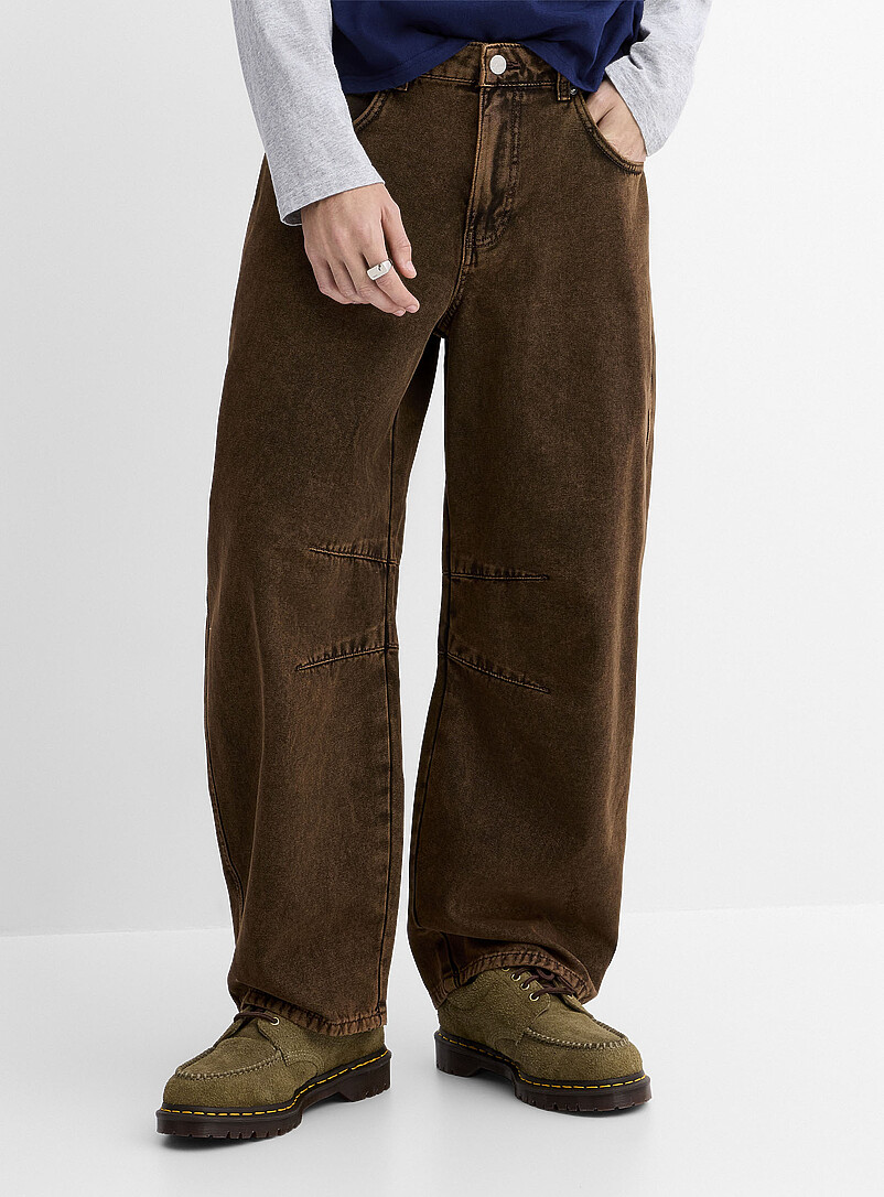Djab Oxford Washed heavy 5-pocket pant <b>Barrel fit</b> for men