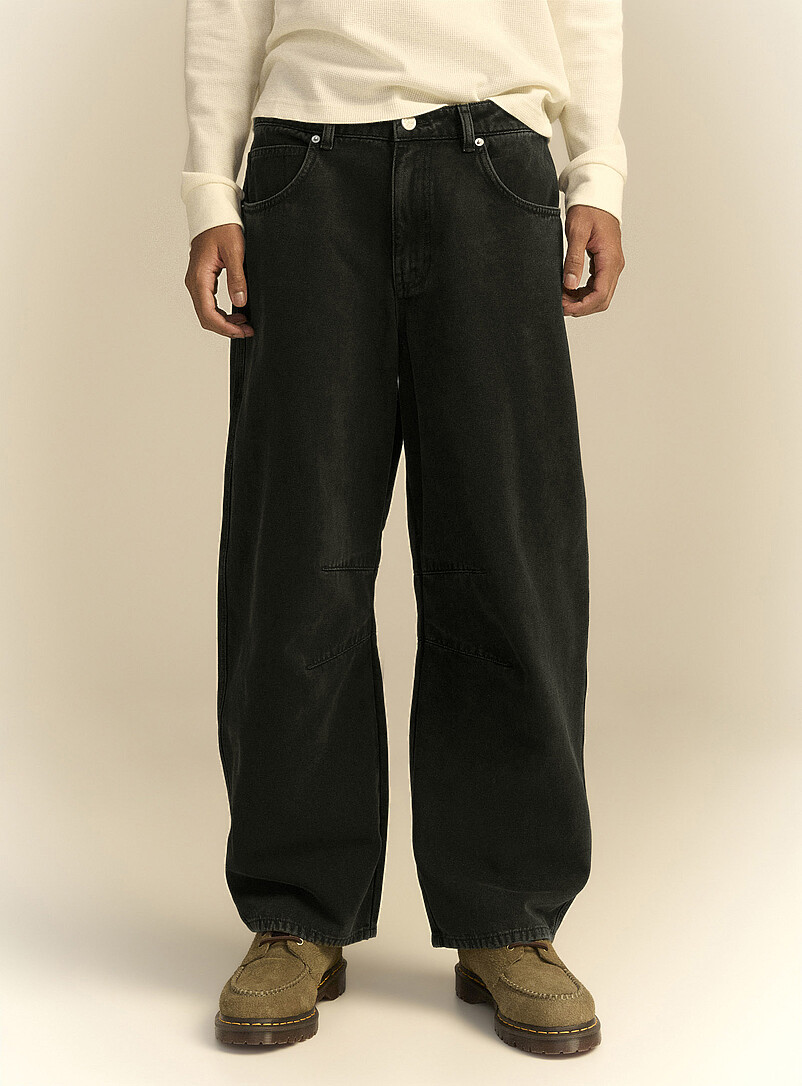 Djab Oxford Washed heavy 5-pocket pant <b>Barrel fit</b> for men