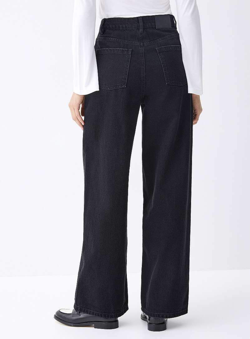 Twik Black High-rise wide-leg jean <b>R&B fit</b> for women