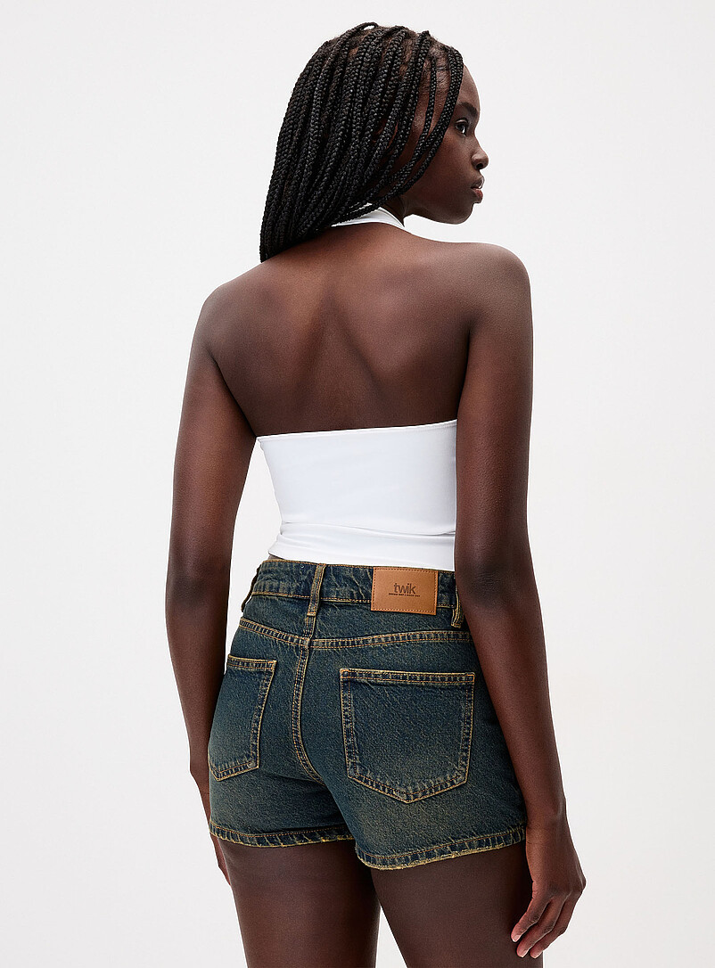 Twik Light Wash Casual low-rise short for women