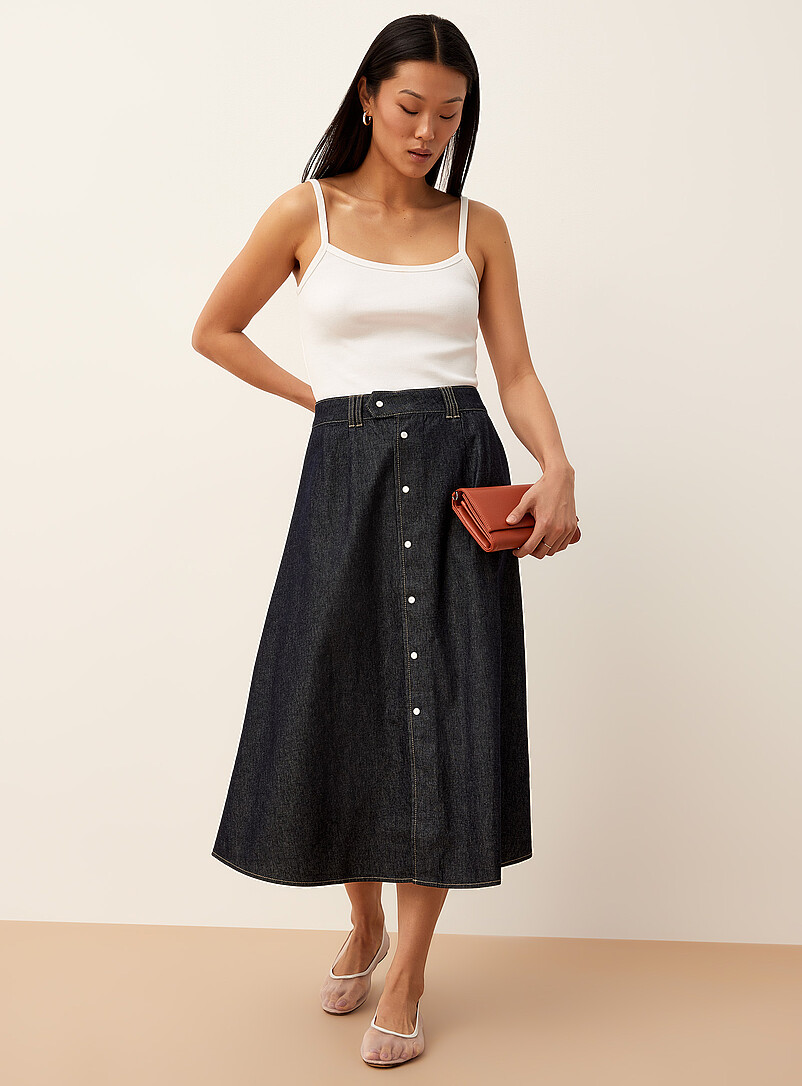 Jupe Midi H&M Trend Aquarelle Floral à Boutons - Taille 6/8 - Neuve Avec étiquette