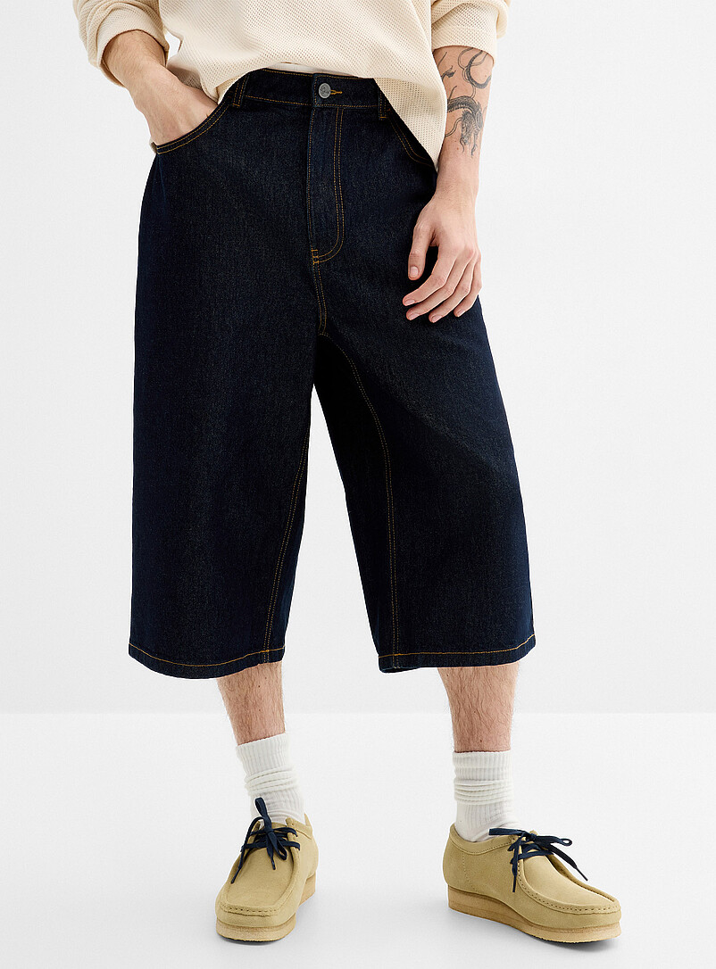 Djab: Le <i>jort</i> 18" indigo <b>Coupe baggy</b> Bleu marine - Bleu nuit pour homme