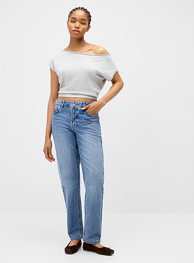Twik Dark Wash High-rise straight-leg jean <b>Soul fit</b> for women