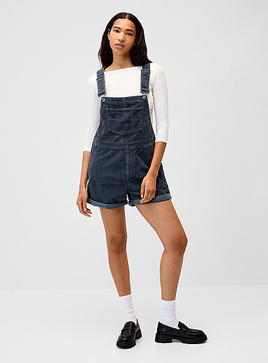 Corduroy overall-short