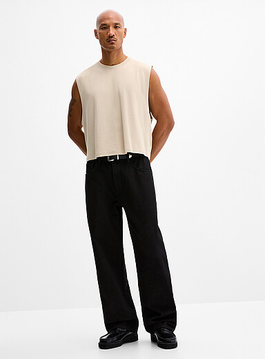 Le 31: Le jean noir profond <b>Coupe Bristol - Ample</b> Noir pour homme