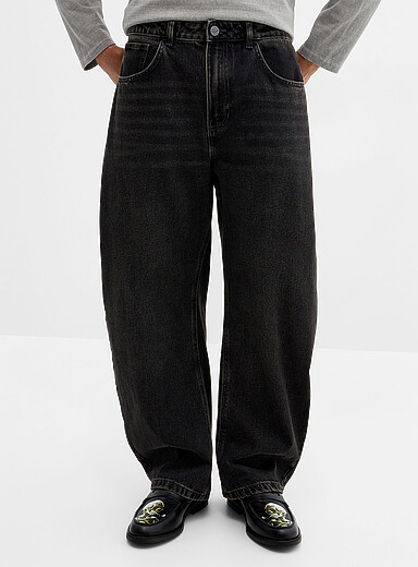 Loose black wash jean <b>Malasa&ntilde;a fit - Barrel</b>