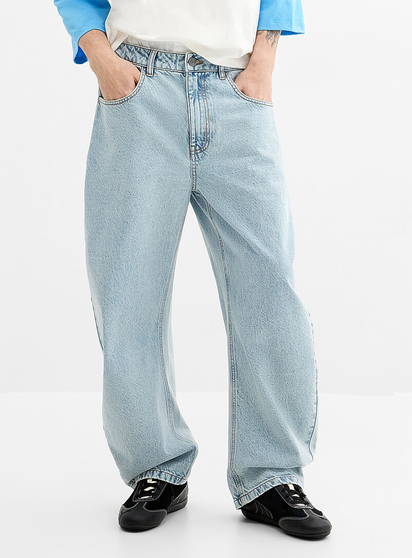 Blue acid-wash loose jean Malasaña fit - Barrel product image 2