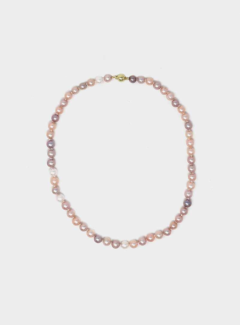 Slowing Assorted pink Pink pearl necklace for error