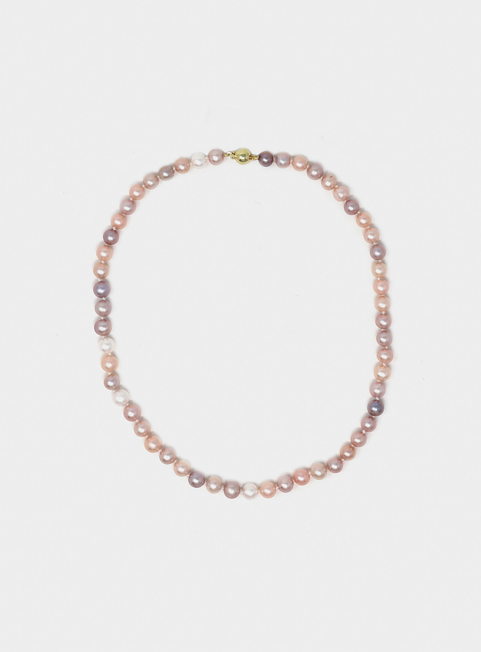 Slowing Pink Pearl Necklace