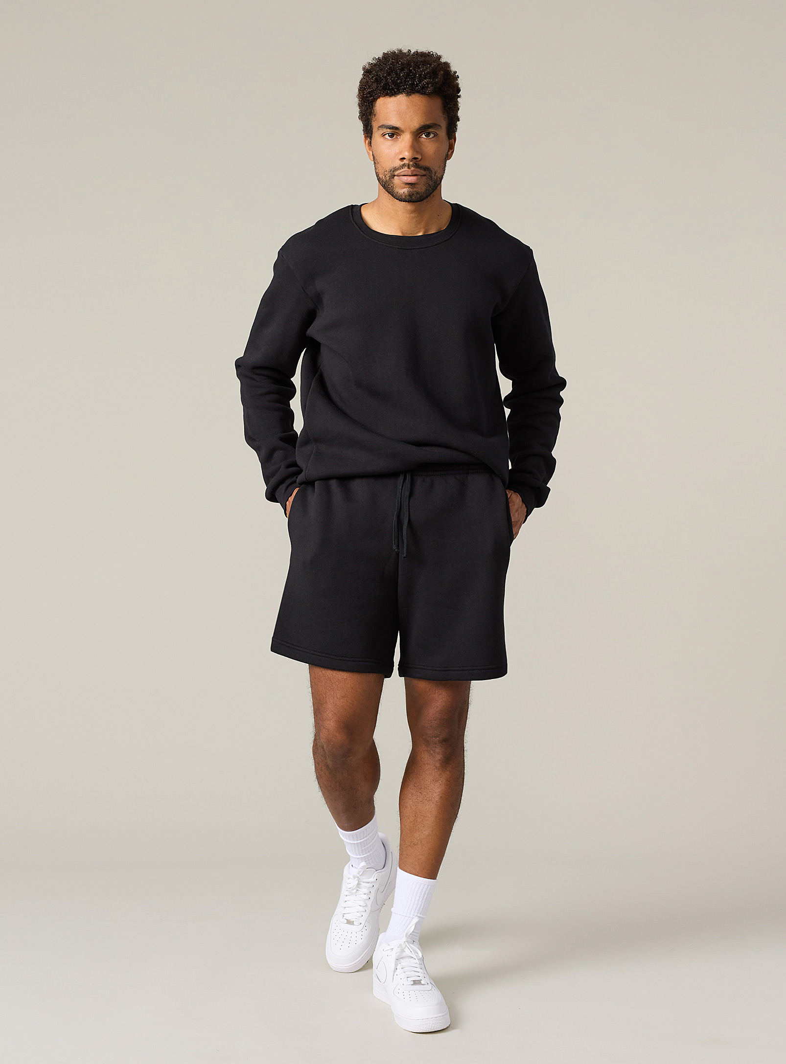 Slowing Organic Cotton And Bamboo Lounge Short Unisex In Black