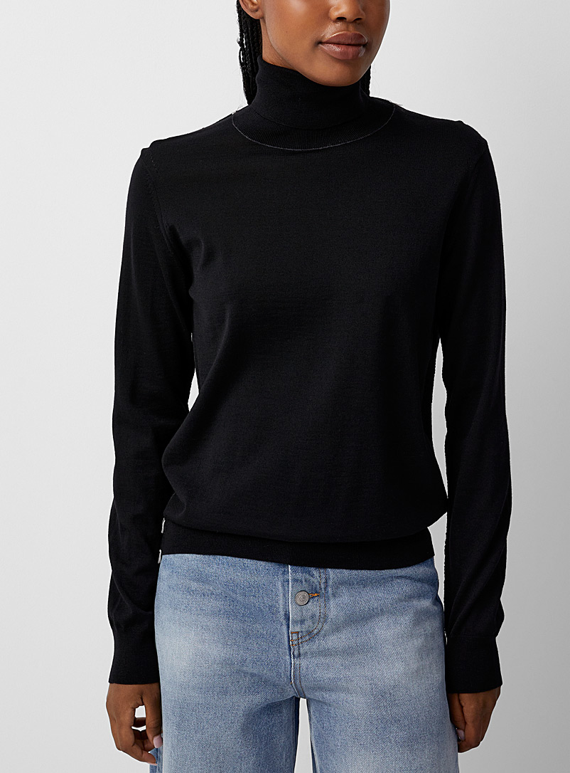 Maison Margiela Black Reverse seams sweater for women