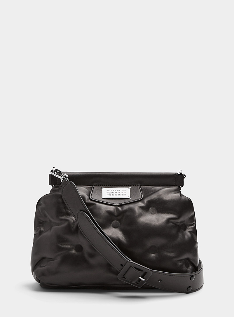 Maison Margiela Black Glam Slam Tufted medium bag for men