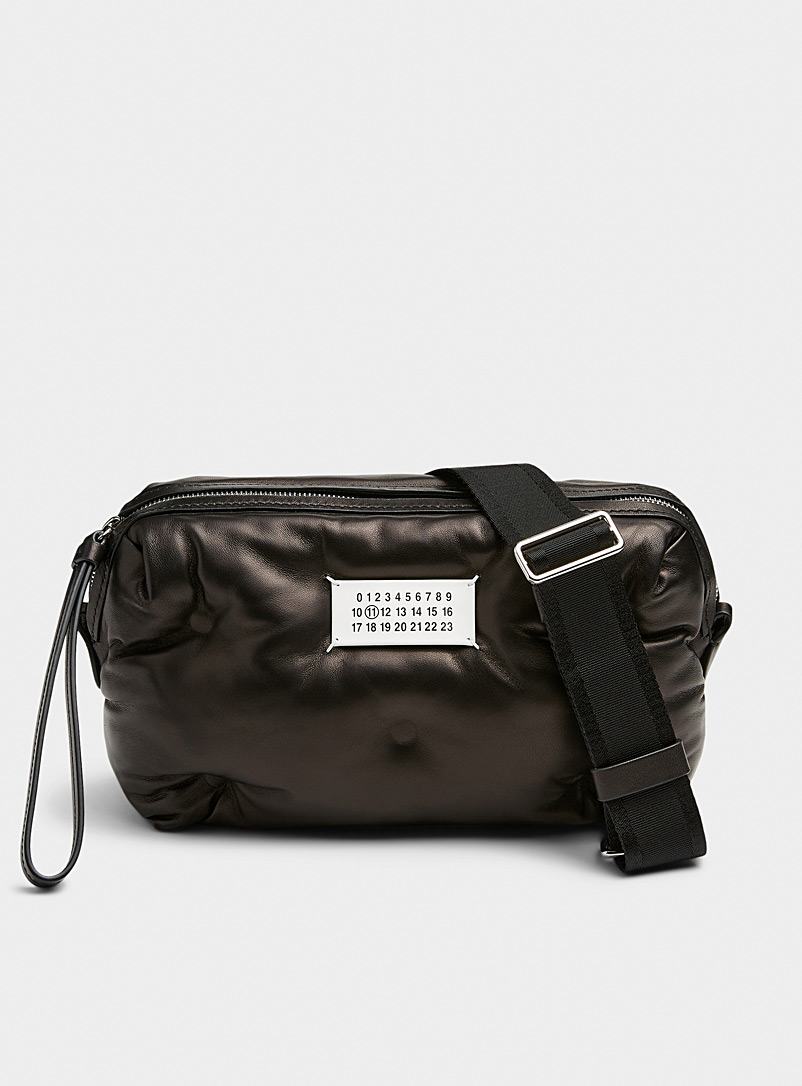 Maison Margiela Black Glam Slam Tufted camera bag for men