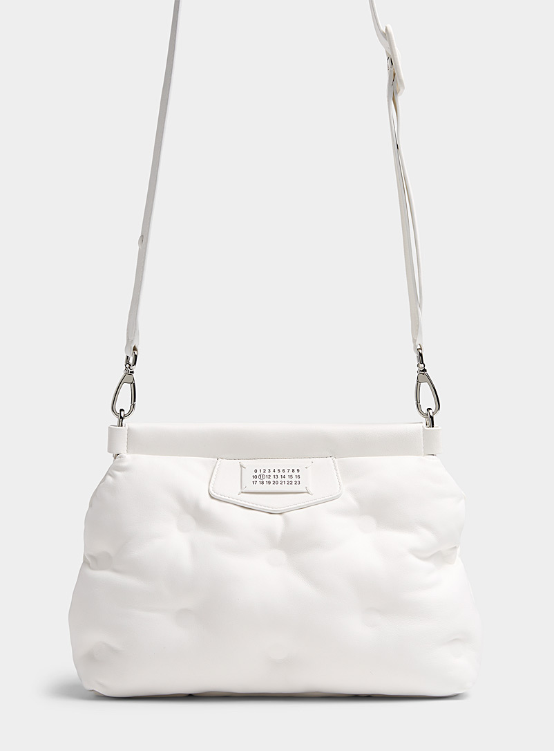 Maison Margiela White Glam Slam medium tufted bag for women