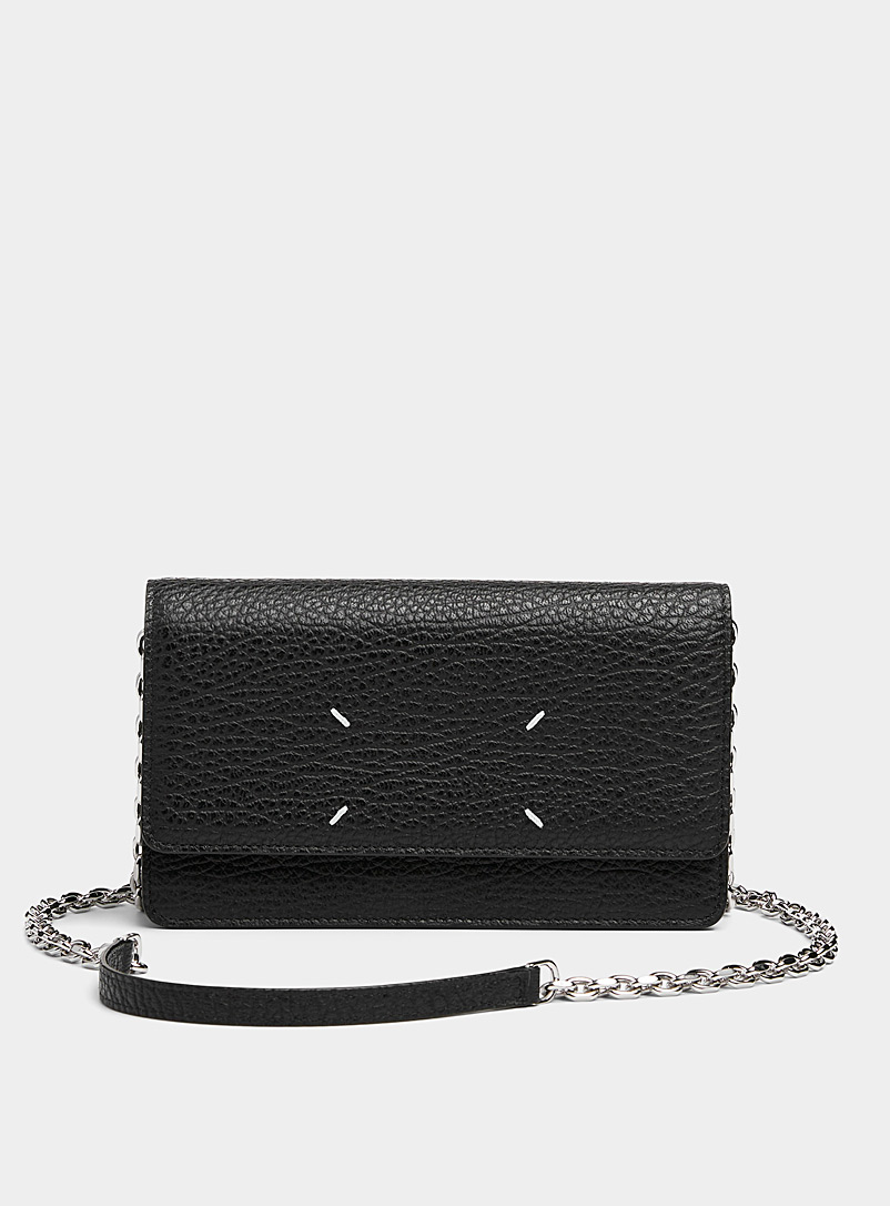Maison Margiela Black Chain shoulder strap wallet for women