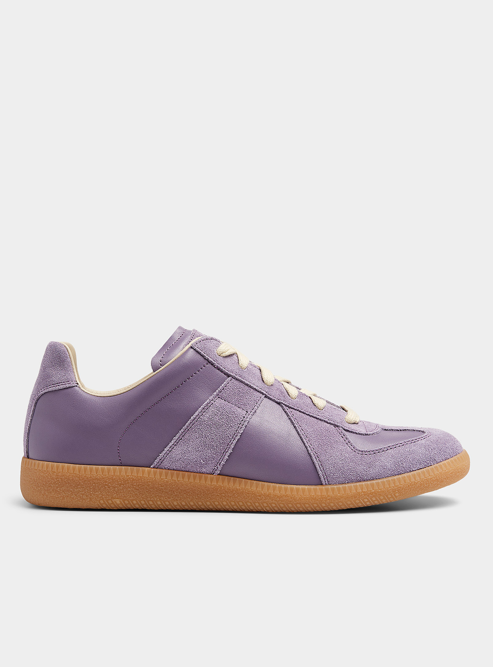 Maison Margiela Calfskin Replica Sneakers In Purple