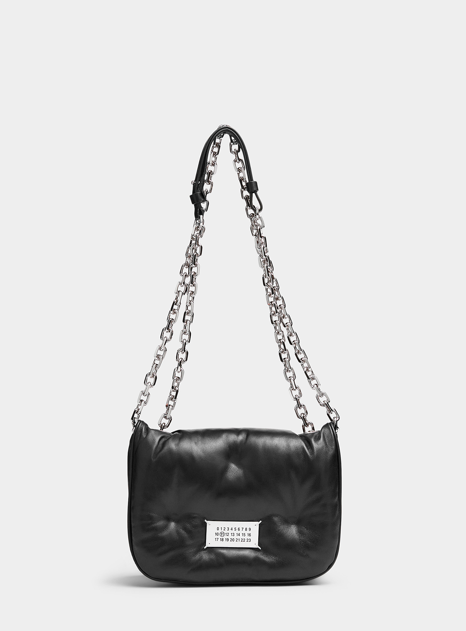 Shop Maison Margiela Glam Slam Tufted Flap Small Bag In Black