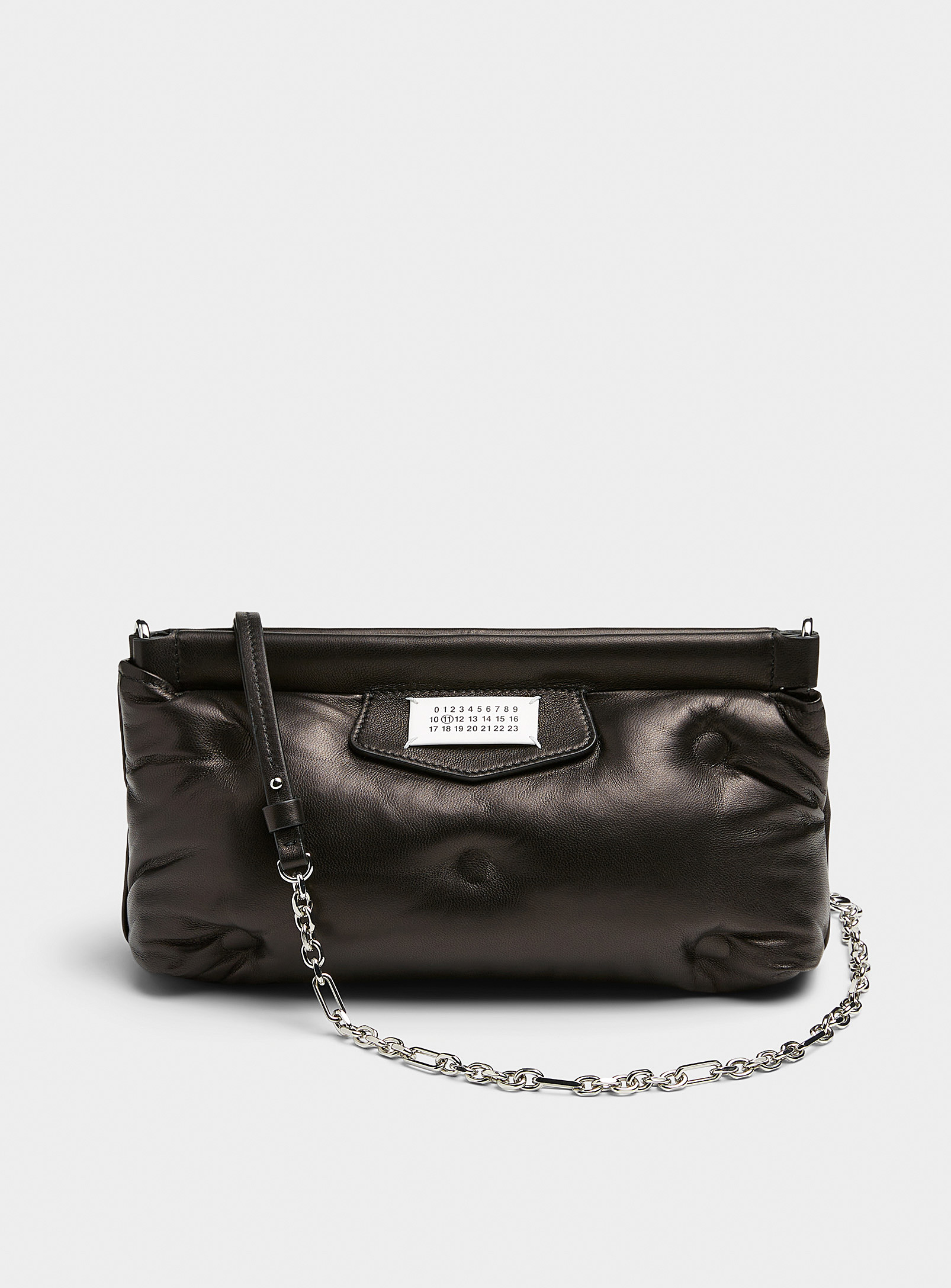 Shop Maison Margiela Glam Slam Tufted Crossbody Bag In Black