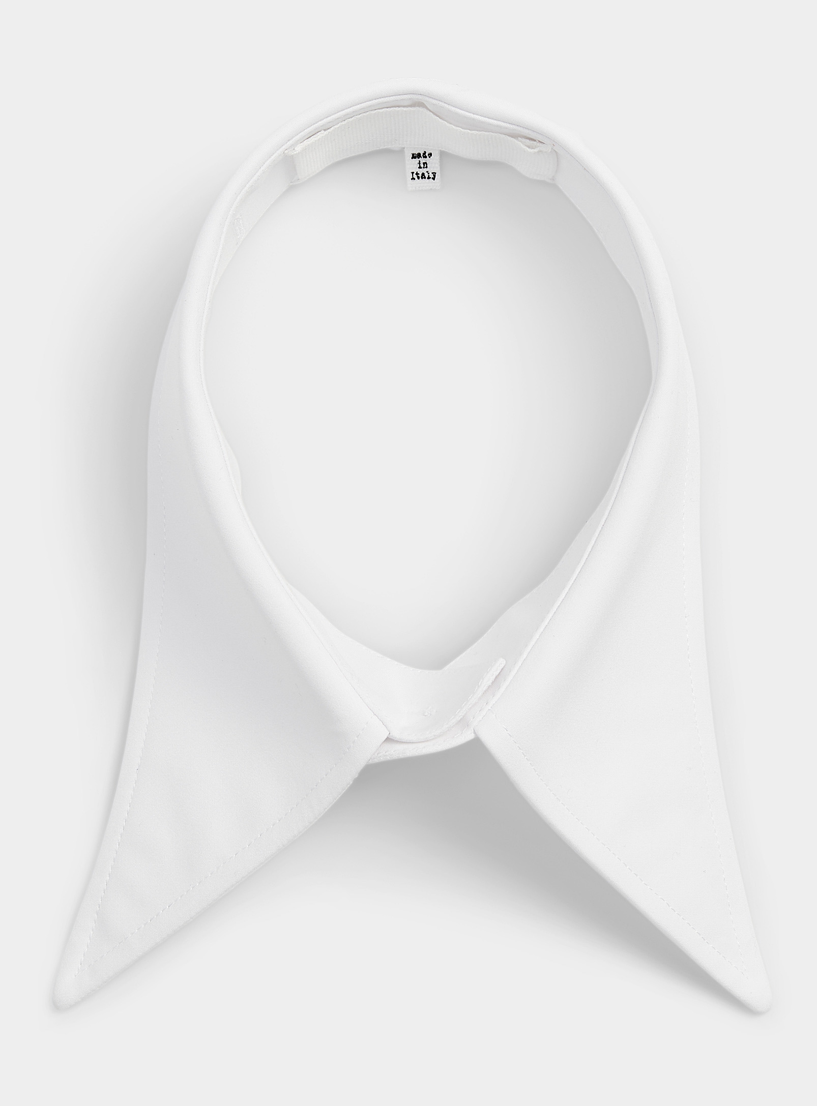 Shop Maison Margiela Faux Point Collar With Pronounced Points In White