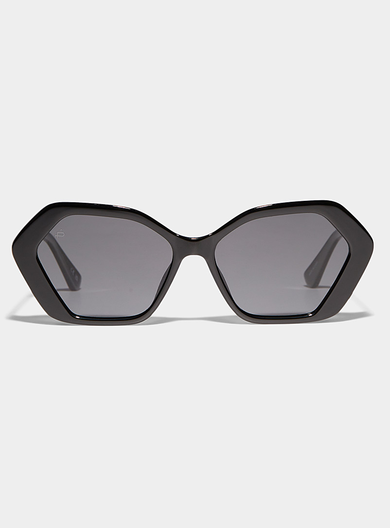 Prive Revaux: Les lunettes de soleil anguleuses Belle Meade Noir pour femme