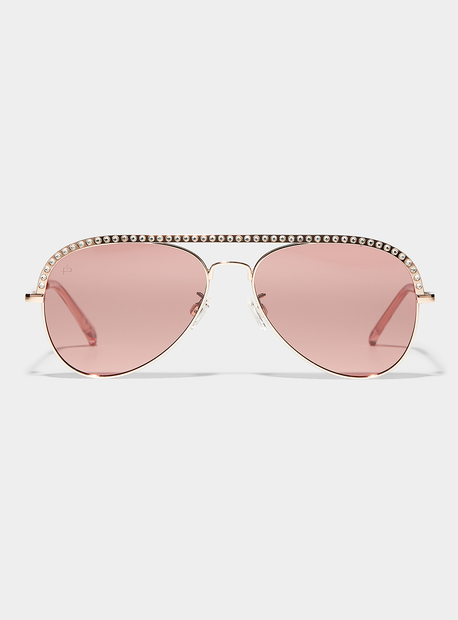 Privé Revaux Flossy Aviator Sunglasses In Pink