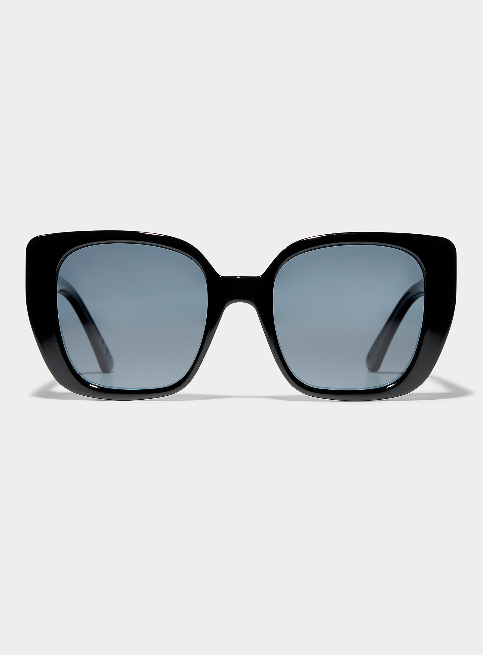 Privé Revaux Double Tap Square Sunglasses In Black