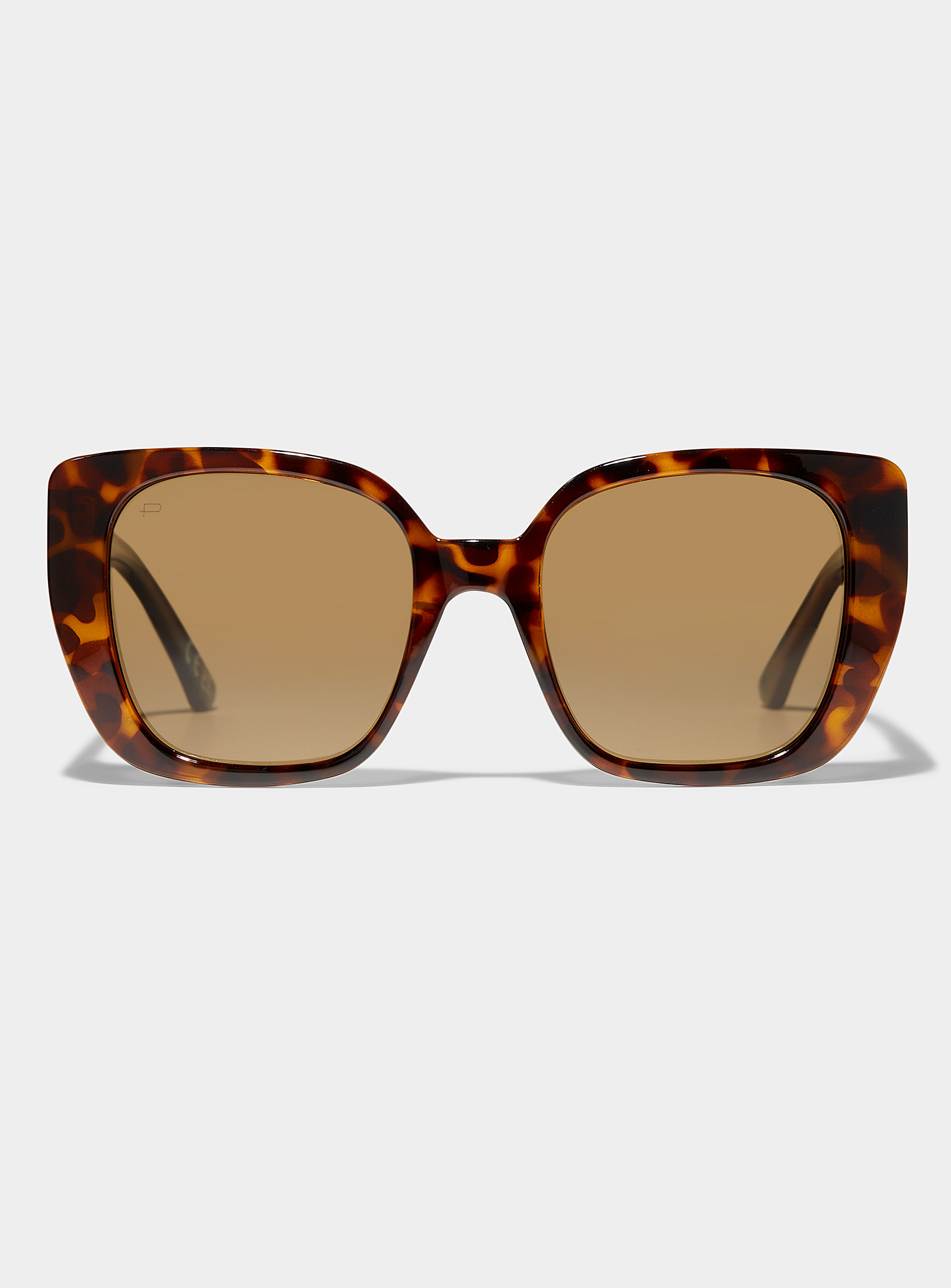 Privé Revaux Double Tap Square Sunglasses In Brown