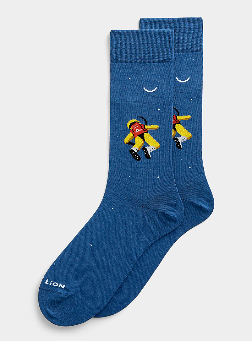 Jimmy Lion Blue 2001: A Space Odyssey sock for men